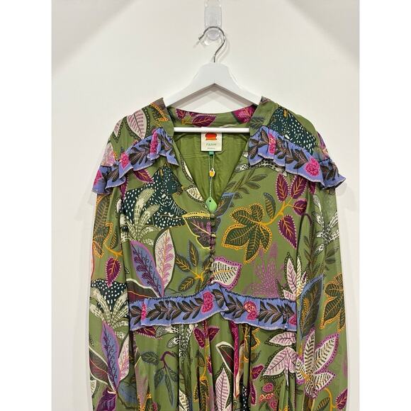 NWT FARM RIO Wild Jungle Midi Dress - Picture 9 of 15